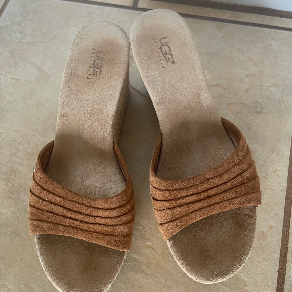 UGG Women's Tan Suede Sandals